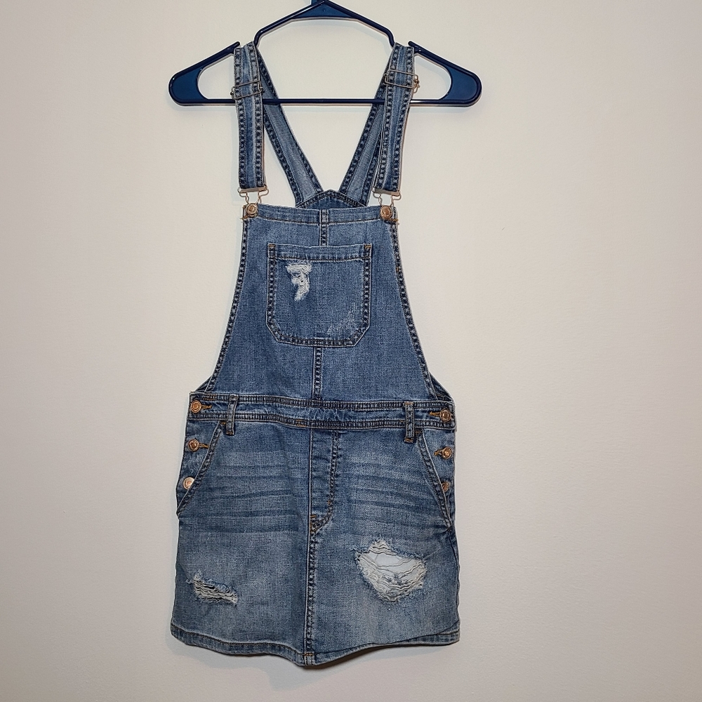 Forever 21 Bib mini skirt size S 4 pocket 100% Cotton